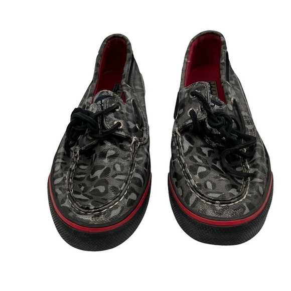 Sperry Top-Sider Black Cheetah Print Boat Shoe Loafers Size 7 Women's - Picture 3 of 8